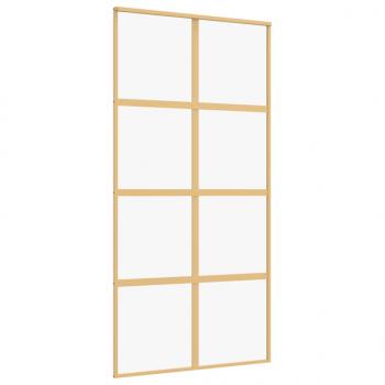Schiebetür Golden 102,5x205 cm ESG-Klarglas und Aluminium