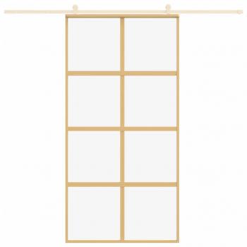 Schiebetür Golden 102,5x205 cm ESG-Klarglas und Aluminium