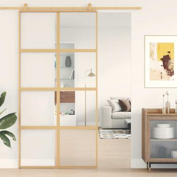 Schiebetür Golden 102,5x205 cm ESG-Klarglas und Aluminium