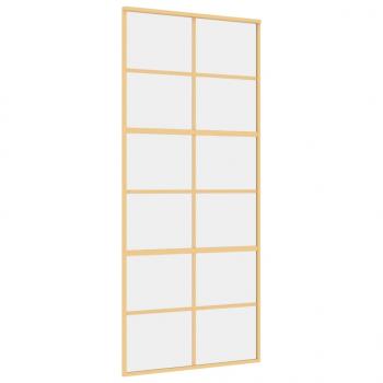 Schiebetür Golden 90x205 cm ESG-Klarglas und Aluminium