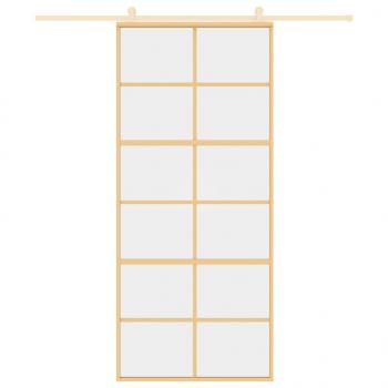Schiebetür Golden 90x205 cm ESG-Klarglas und Aluminium