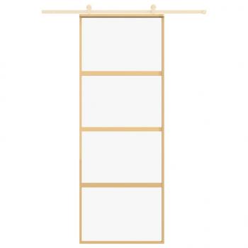 Schiebetür Golden 76x205 cm ESG-Klarglas und Aluminium