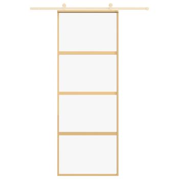 Schiebetür Golden 76x205 cm ESG-Klarglas und Aluminium