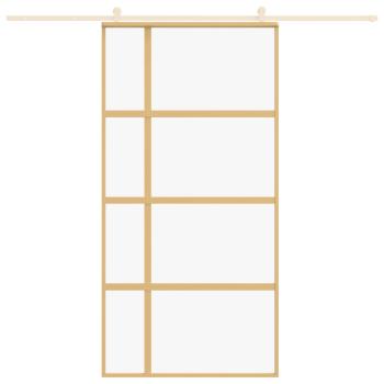 Schiebetür Golden 102,5x205 cm ESG-Klarglas und Aluminium