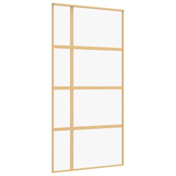 Schiebetür Golden 102,5x205 cm ESG-Klarglas und Aluminium