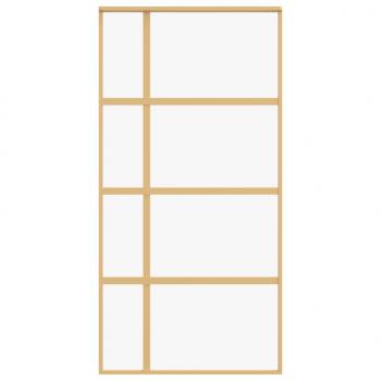Schiebetür Golden 102,5x205 cm ESG-Klarglas und Aluminium