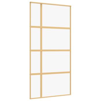 Schiebetür Golden 102,5x205 cm ESG-Klarglas und Aluminium