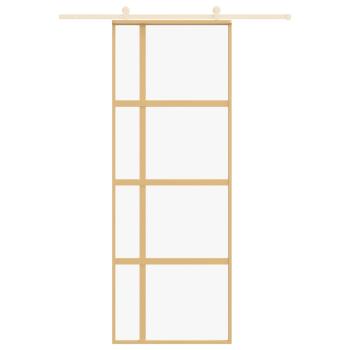 Schiebetür Golden 76x205 cm ESG-Klarglas und Aluminium