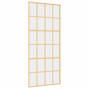 Schiebetür Golden 90x205 cm ESG-Klarglas und Aluminium