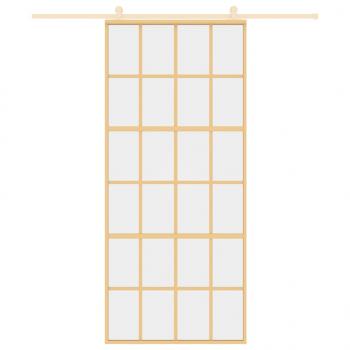 Schiebetür Golden 90x205 cm ESG-Klarglas und Aluminium