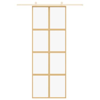Schiebetür Golden 76x205 cm ESG-Klarglas und Aluminium