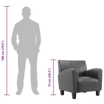 Sessel Grau Kunstleder
