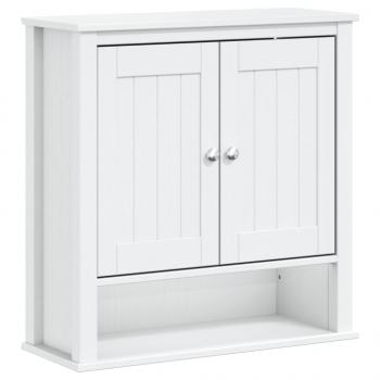 ARDEBO.de - Bad-Wandschrank BERG Weiß 69,5x27x71,5 cm Massivholz