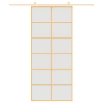 Schiebetür Golden 90x205 cm Matt ESG-Glas und Aluminium