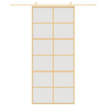 Schiebetür Golden 90x205 cm Matt ESG-Glas und Aluminium