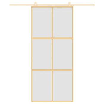 Schiebetür Golden 90x205 cm Matt ESG-Glas und Aluminium