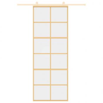 Schiebetür Golden 76x205 cm ESG-Klarglas und Aluminium