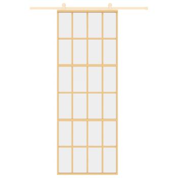 Schiebetür Golden 76x205 cm ESG-Klarglas und Aluminium