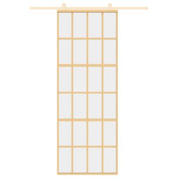 Schiebetür Golden 76x205 cm ESG-Klarglas und Aluminium