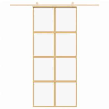 Schiebetür Golden 90x205 cm ESG-Klarglas und Aluminium