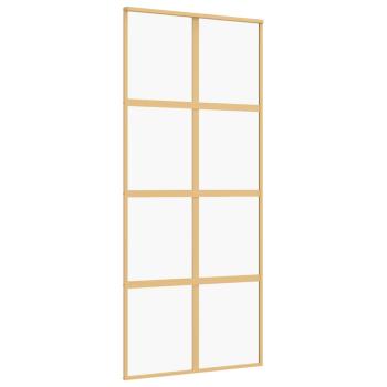 Schiebetür Golden 90x205 cm ESG-Klarglas und Aluminium