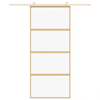 Schiebetür Golden 90x205 cm ESG-Klarglas und Aluminium