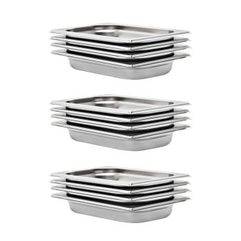ARDEBO.de - Gastronormbehälter 12 Stk. GN 1/4 40 mm Edelstahl 