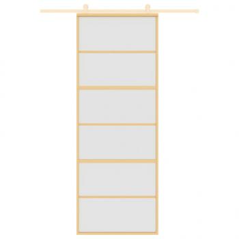 Schiebetür Golden 76x205 cm Matt ESG-Glas und Aluminium