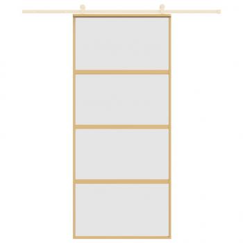 Schiebetür Golden 90x205 cm Matt ESG-Glas und Aluminium