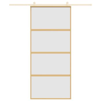 Schiebetür Golden 90x205 cm Matt ESG-Glas und Aluminium