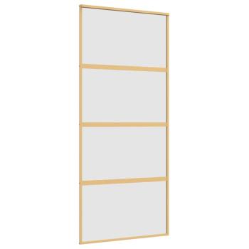 Schiebetür Golden 90x205 cm Matt ESG-Glas und Aluminium