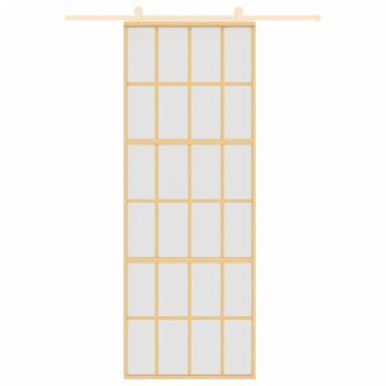 Schiebetür Golden 76x205 cm Matt ESG-Glas und Aluminium