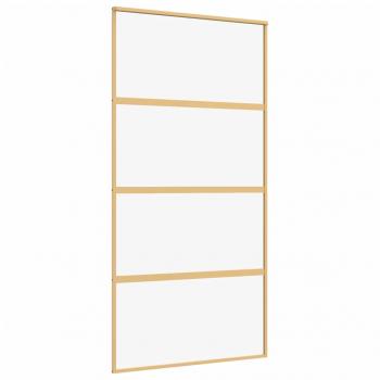 Schiebetür Golden 102,5x205 cm ESG-Klarglas und Aluminium