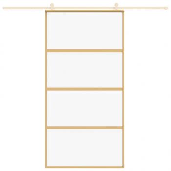 Schiebetür Golden 102,5x205 cm ESG-Klarglas und Aluminium
