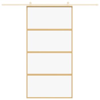 Schiebetür Golden 102,5x205 cm ESG-Klarglas und Aluminium