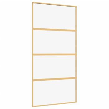Schiebetür Golden 102,5x205 cm ESG-Klarglas und Aluminium