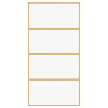 Schiebetür Golden 102,5x205 cm ESG-Klarglas und Aluminium