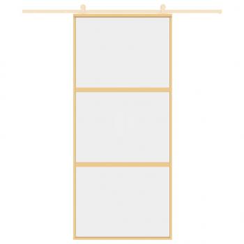 Schiebetür Golden 90x205 cm ESG-Klarglas und Aluminium
