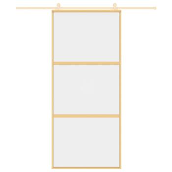 Schiebetür Golden 90x205 cm ESG-Klarglas und Aluminium