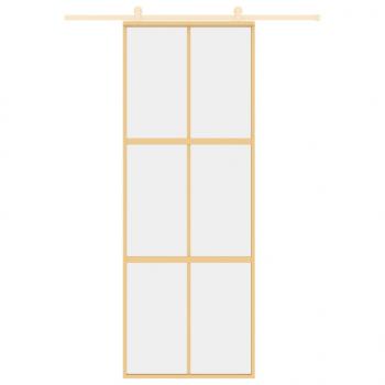 Schiebetür Golden 76x205 cm ESG-Klarglas und Aluminium