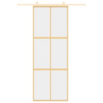 Schiebetür Golden 76x205 cm ESG-Klarglas und Aluminium