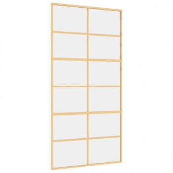 Schiebetür Golden 102,5x205 cm ESG-Klarglas und Aluminium
