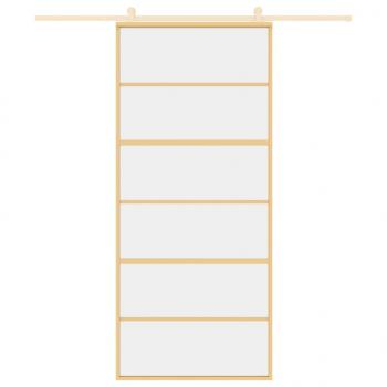 Schiebetür Golden 90x205 cm ESG-Klarglas und Aluminium