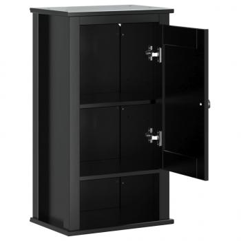 Bad-Wandschrank BERG Schwarz 40x27x71,5 cm Massivholz Kiefer