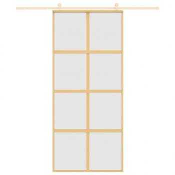 Schiebetür Golden 90x205 cm Matt ESG-Glas und Aluminium