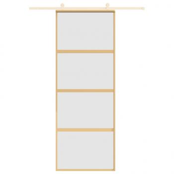 Schiebetür Golden 76x205 cm Matt ESG-Glas und Aluminium