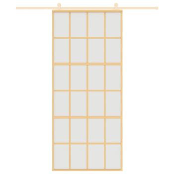 Schiebetür Golden 90x205 cm Matt ESG-Glas und Aluminium