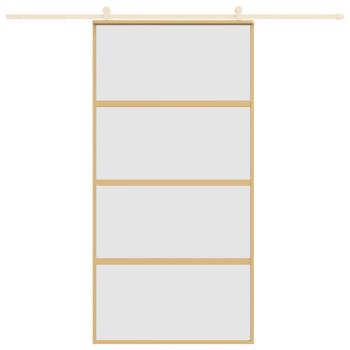 Schiebetür Golden 102,5x205 cm Matt ESG-Glas und Aluminium