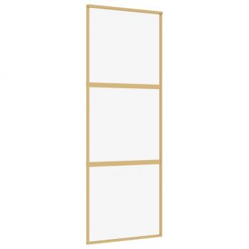 Schiebetür Golden 76x205 cm ESG-Klarglas und Aluminium