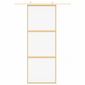 Schiebetür Golden 76x205 cm ESG-Klarglas und Aluminium